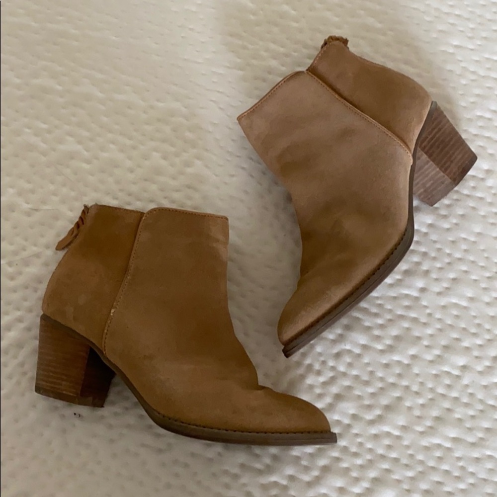 Tan Suede Booties